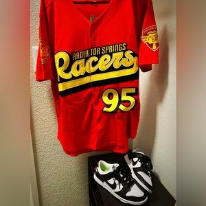 Radiator Springs Racers 95 Red Baseball Jersey